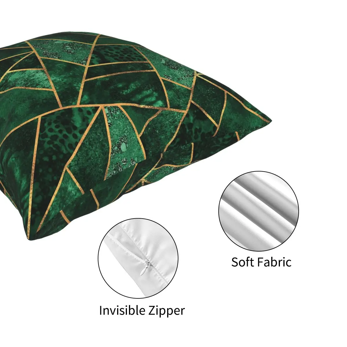 Deep Emerald Square Pillowcase Polyester Printed Decor for Car Cushion Cover 
Deep Emerald Square Pillowcase Polyester Printed Decor for Car Cushion Cover