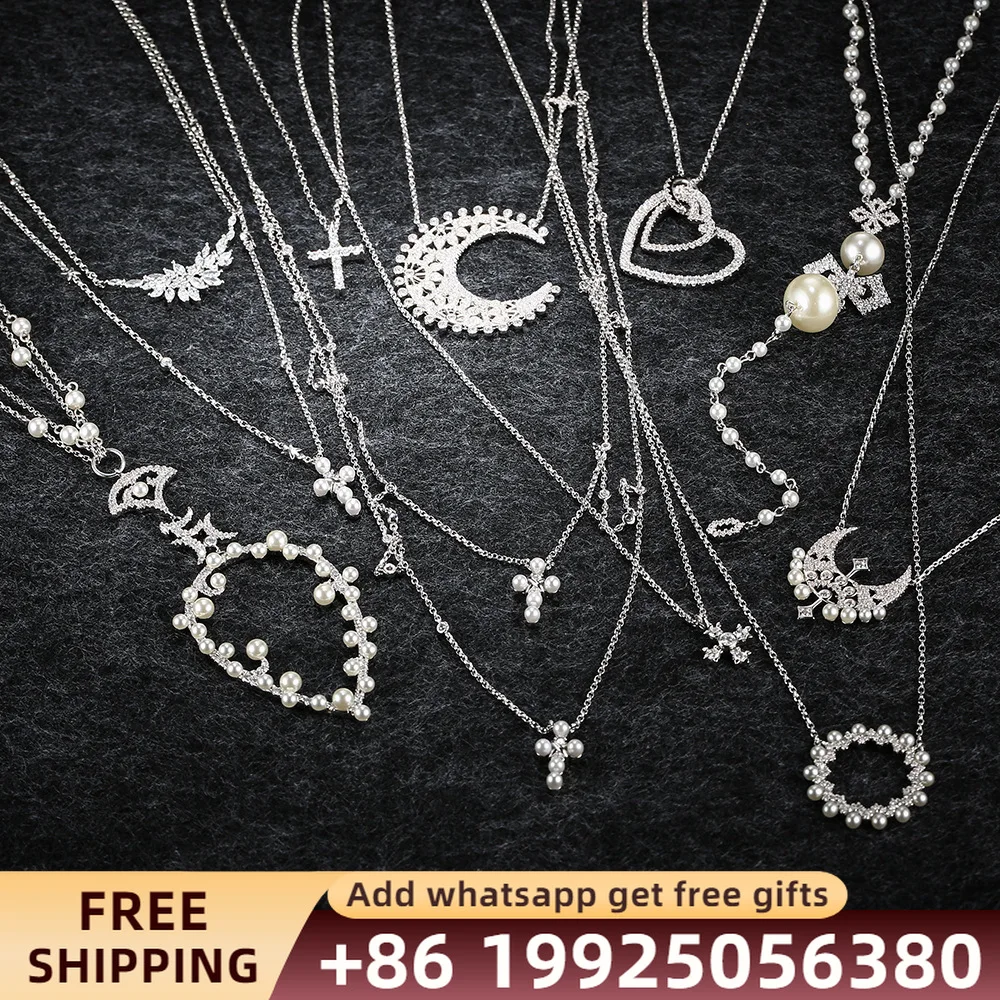Fashion Monaco Jewelry Moon Pearl Love Necklaces S925 Sterling Silver Necklace Adjustable Original 1:1 Couple Gift
Fashion Monaco Jewelry Moon Pearl Love Necklaces S925 Sterling Silver Necklace Adjustable Original 1:1 Couple Gift