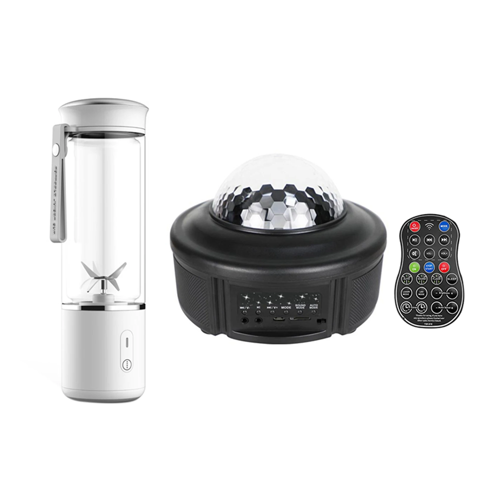 450ML Portable Juicer Electric Mixer Fruit Smoothie Blender With Star Projector Night Light With Bluetooth Speaker
450ML Portable Juicer Electric Mixer Fruit Smoothie Blender With Star Projector Night Light With Bluetooth Speaker