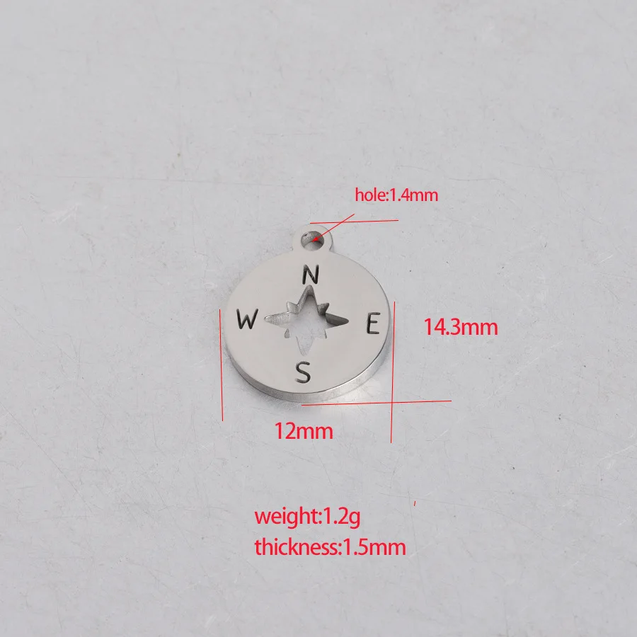 20Pcs/Lot 12*14.3mm Round Hollow Compass Charms Mirror Polish Stainless Steel Charms For DIY Making Necklace Bracelets Keychain
20Pcs/Lot 12*14.3mm Round Hollow Compass Charms Mirror Polish Stainless Steel Charms For DIY Making Necklace Bracelets Keychain
