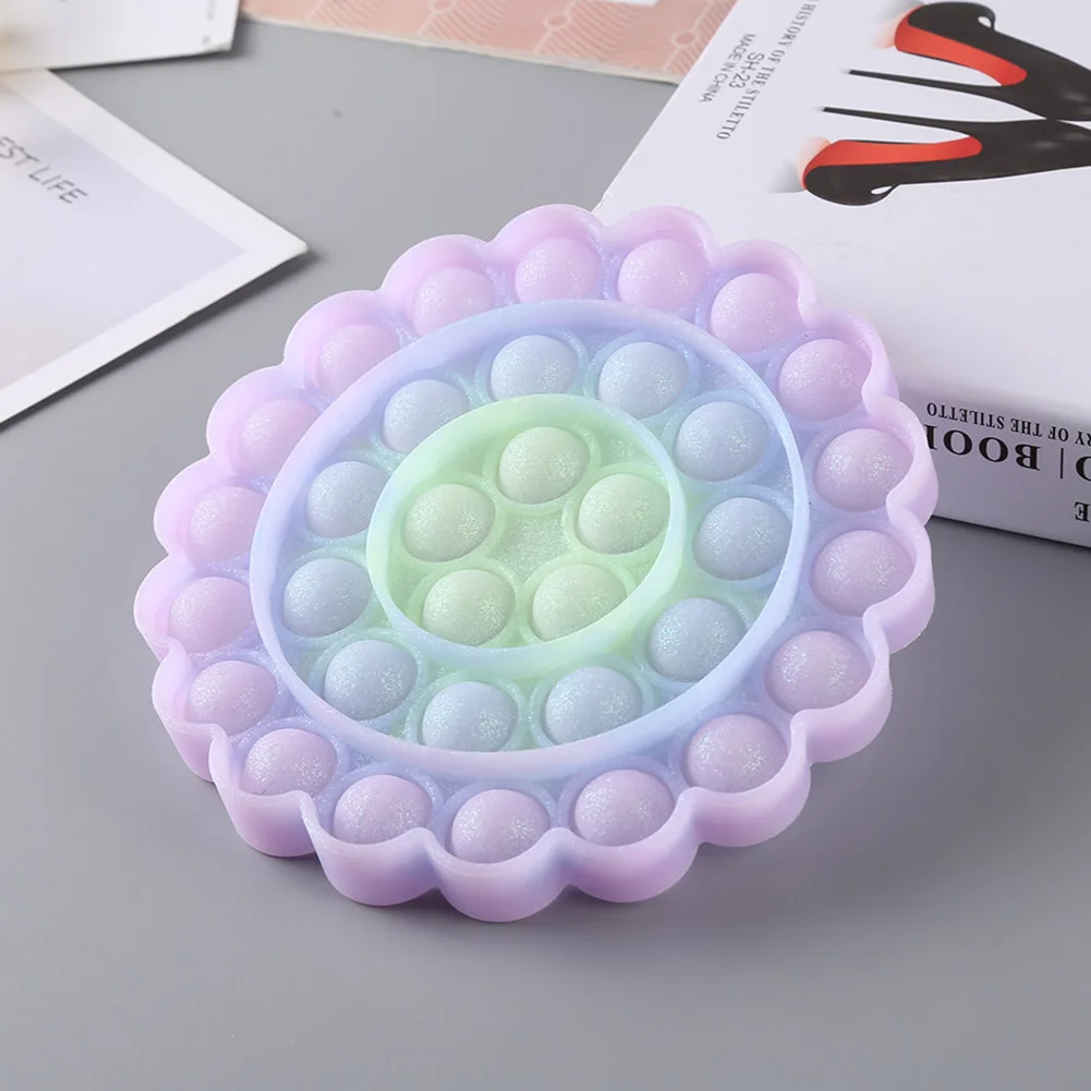 New Glitter Push Bubble Toys Sun Flower Push bubble Stress Relief Toys Autism Gradient Color Rainbow Color Fidget Toys
New Glitter Push Bubble Toys Sun Flower Push bubble Stress Relief Toys Autism Gradient Color Rainbow Color Fidget Toys