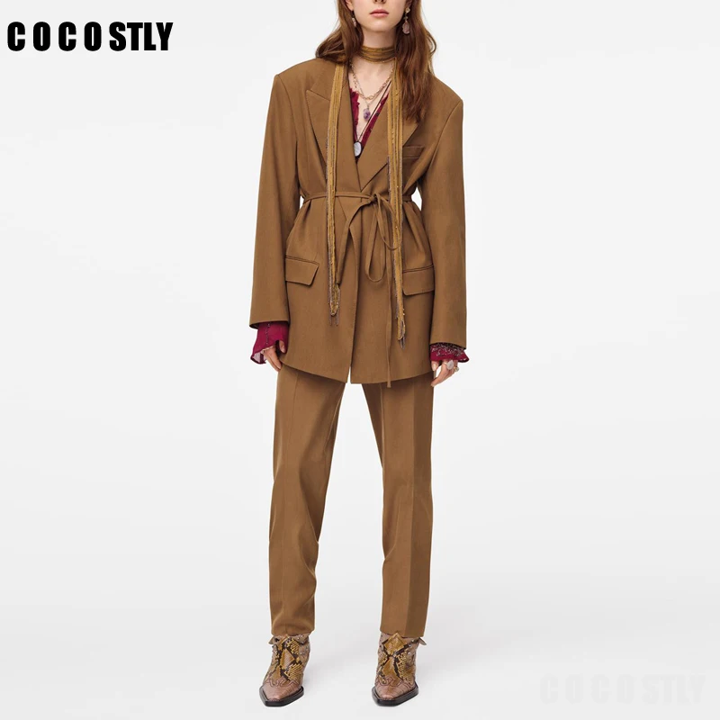 women's pants suit set office ladies long blazer jacket high waist suit pants two piece set 2020 fashion
women's pants suit set office ladies long blazer jacket high waist suit pants two piece set 2020 fashion