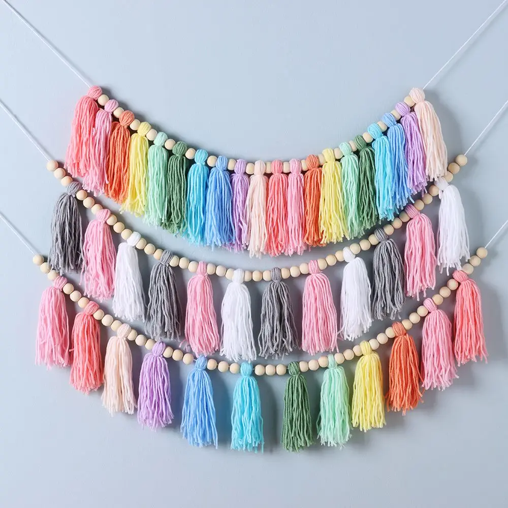 Living Room Home Decor Wall Hanging Baby Tassel Wood Beads Fluff Thread Ball String Wood Beaded Banner Girls
Living Room Home Decor Wall Hanging Baby Tassel Wood Beads Fluff Thread Ball String Wood Beaded Banner Girls