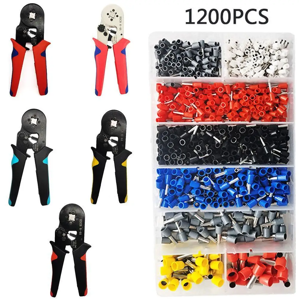 Ferrule Crimping Tool Kit With 1900PCS Wire Terminals Self-adjustable Ratchet Wire Crimper Plier Set HSC8 Tube Type Hand Crimper
Ferrule Crimping Tool Kit With 1900PCS Wire Terminals Self-adjustable Ratchet Wire Crimper Plier Set HSC8 Tube Type Hand Crimper