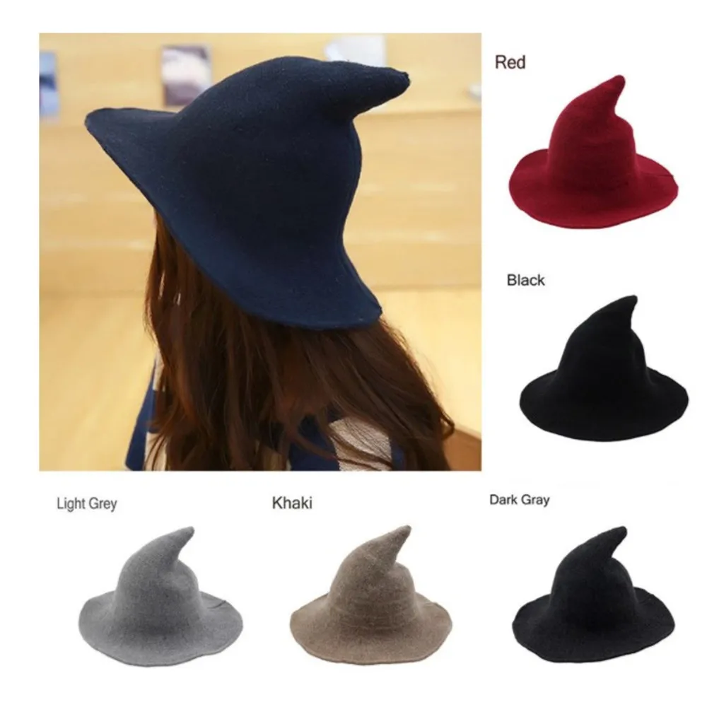 1 Pcs Women Modern Witch Hat Foldable Costume Sharp Pointed Wool Felt Halloween Party Hats Witch Hat Warm Autumn Winter Cap
1 Pcs Women Modern Witch Hat Foldable Costume Sharp Pointed Wool Felt Halloween Party Hats Witch Hat Warm Autumn Winter Cap