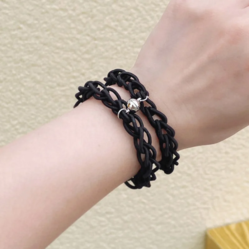 Fashion Woven Magnet Color RubberBand Magnetic Charm Bracelet Couple Wrist Chain Bracelet For Men Women Jewelry Gift Accessories
Fashion Woven Magnet Color RubberBand Magnetic Charm Bracelet Couple Wrist Chain Bracelet For Men Women Jewelry Gift Accessories