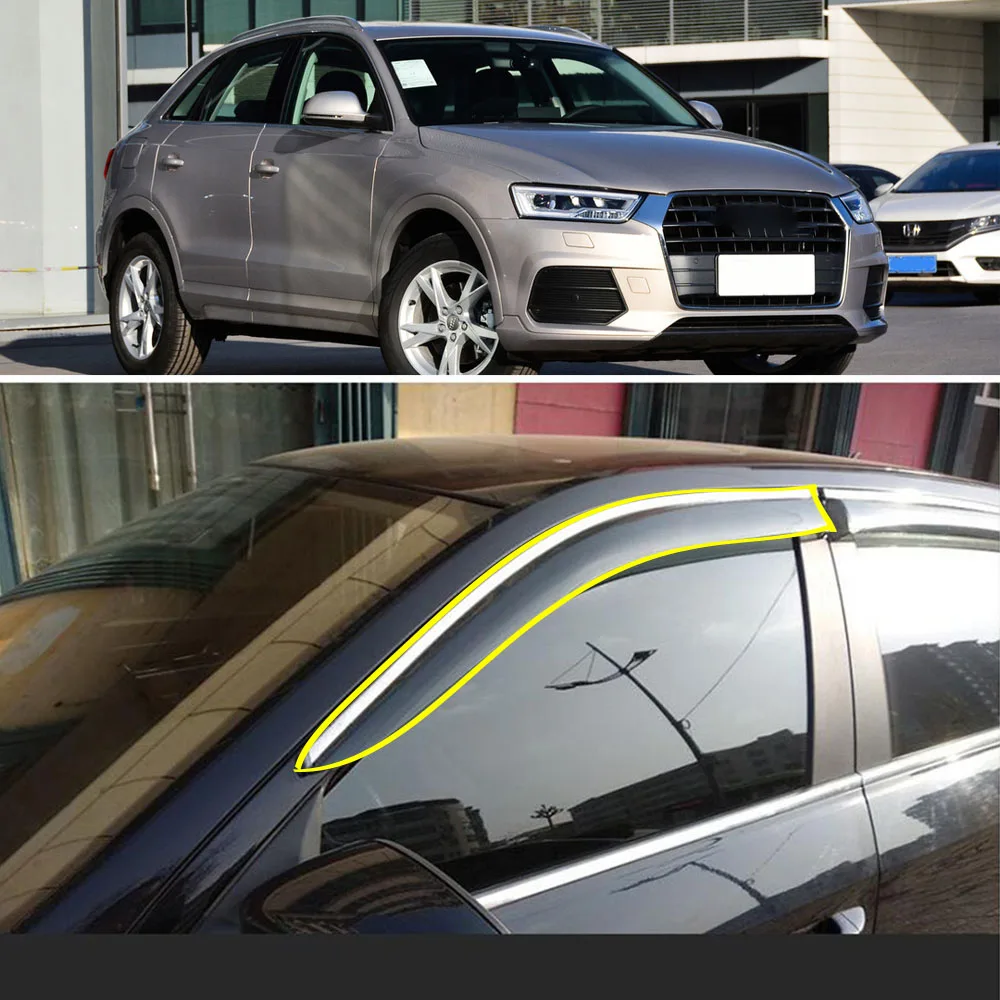 Car Sticker Plastic Window Glass Wind Visor Rain/Sun Guard Vent For AUDI Q3 8U 2010 2011 2012 2013 2014 2015 2016 2017 2018
Car Sticker Plastic Window Glass Wind Visor Rain/Sun Guard Vent For AUDI Q3 8U 2010 2011 2012 2013 2014 2015 2016 2017 2018