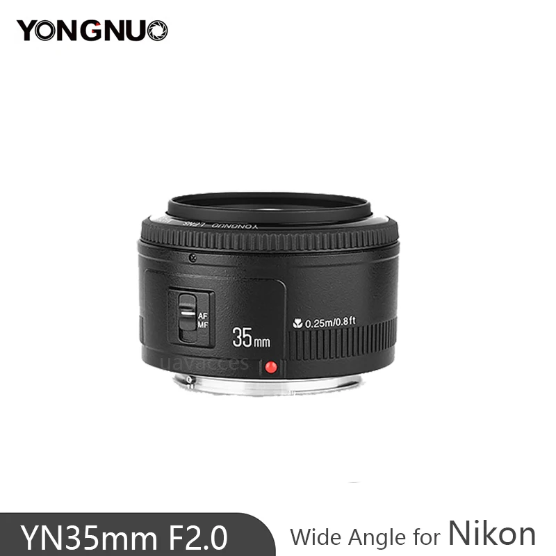 Светодиодная лампа для видеосъемки Yongnuo 35 мм YN35mm F2.0 широкоугольный объектив с