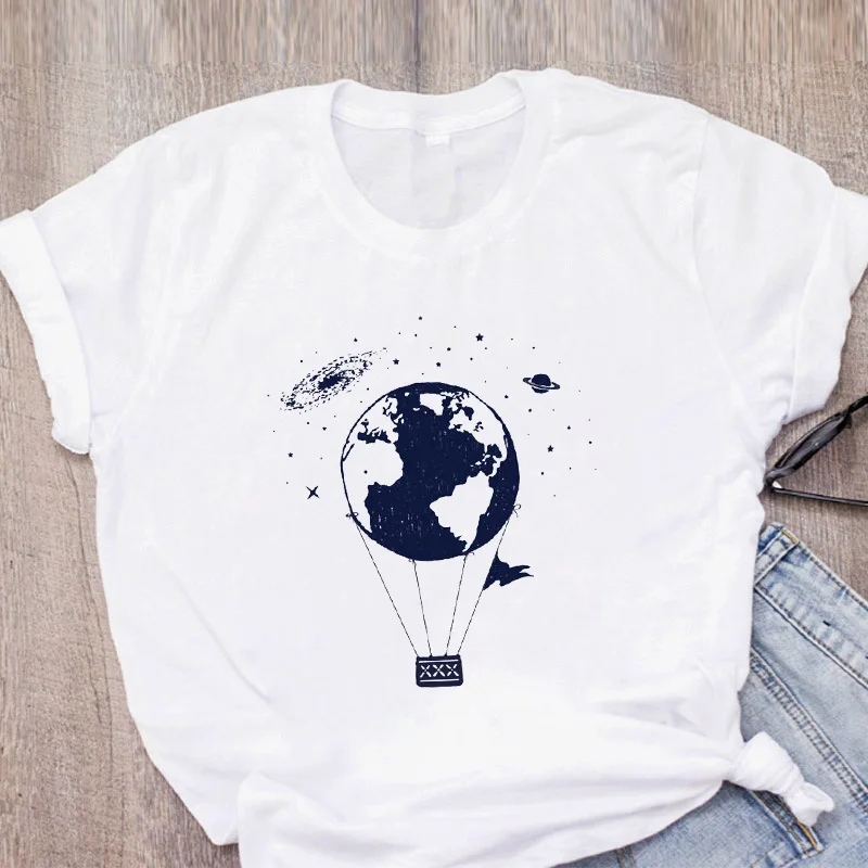 Summer new fashion night scene pattern ladies print summer T-shirt 
Summer new fashion night scene pattern ladies print summer T-shirt