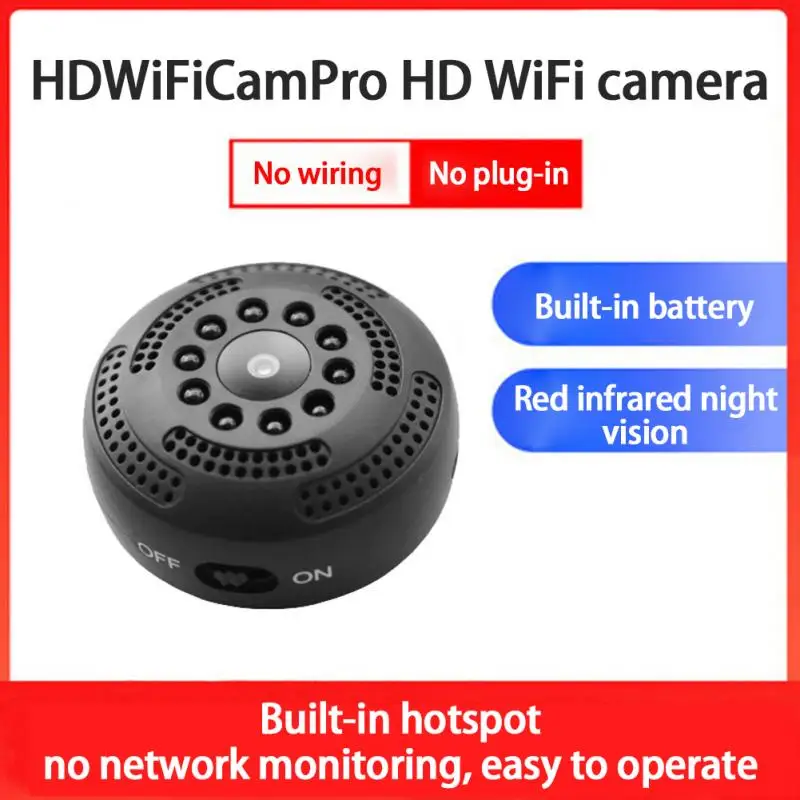 

Беспроводная Wi-Fi камера HD широкоугольная Инфракрасная видеокамера ночного видения Домашняя безопасность с датчиком движения и сигнализац...