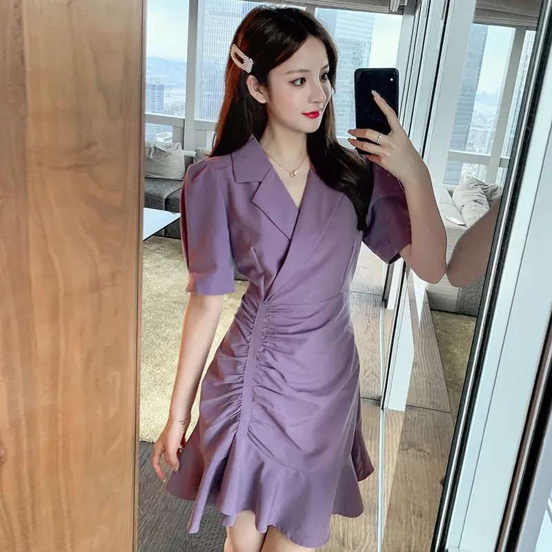 2020 Summer Elegant Tailored Collar Dress Women's Skirt Women's Fashion Woman Dresses Vestido De Mujer Femme Robe 
2020 Summer Elegant Tailored Collar Dress Women's Skirt Women's Fashion Woman Dresses Vestido De Mujer Femme Robe