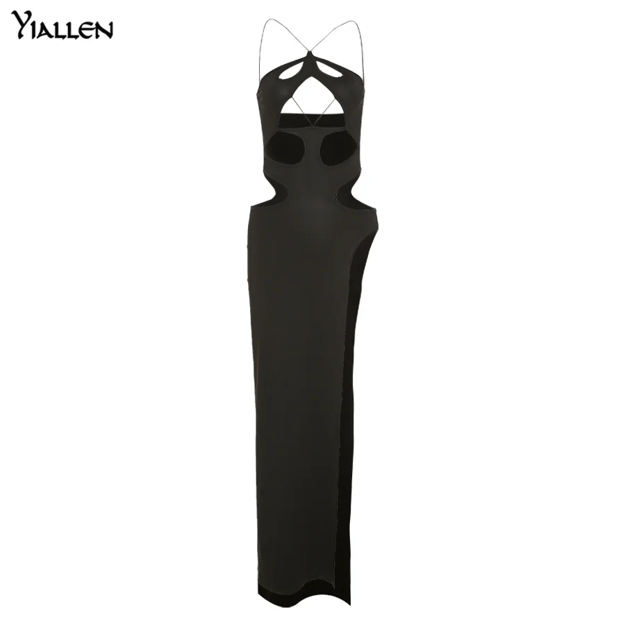 Yiallen Summer Black Sexy Hollow Out Sling Dress New Women Sleeveless Fashion Solid Street Lady High Split Party Dresses New Hot
Yiallen Summer Black Sexy Hollow Out Sling Dress New Women Sleeveless Fashion Solid Street Lady High Split Party Dresses New Hot