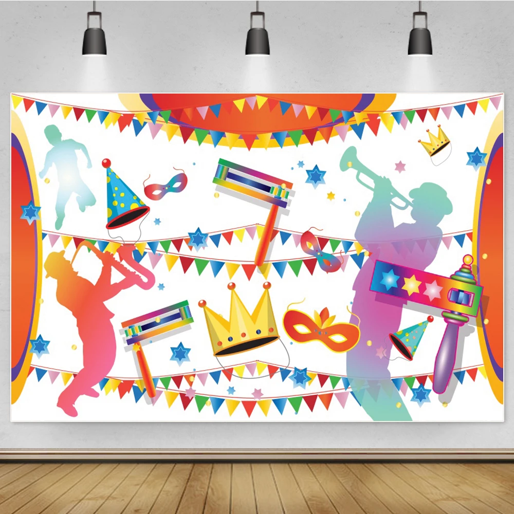 Laeacco Carnival Party Happy Purim Festivals Flag Party Banner Photographic Background Photo Backdrop Photocall Photo Studio
Laeacco Carnival Party Happy Purim Festivals Flag Party Banner Photographic Background Photo Backdrop Photocall Photo Studio