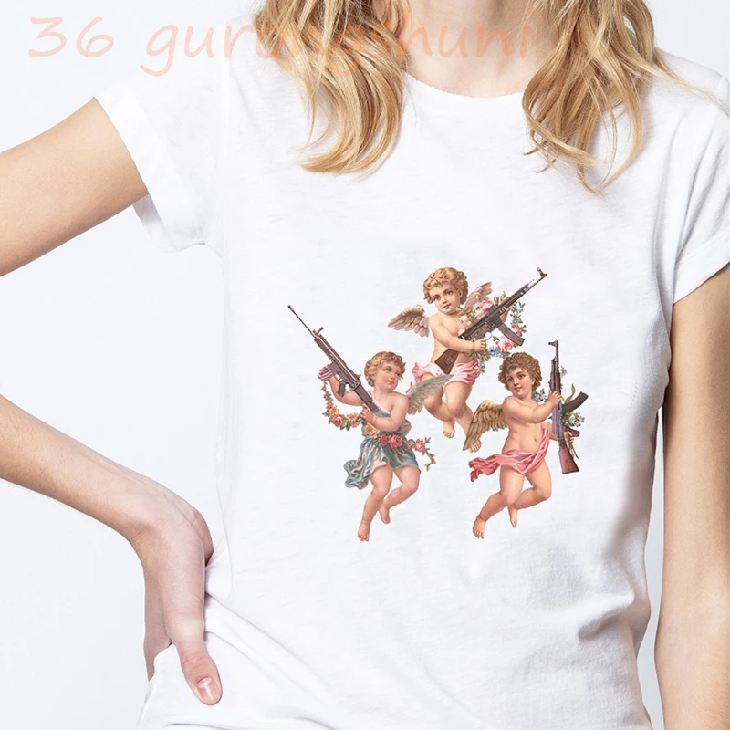 Summer Angel Graphic Tees Tops Tshirt Harajuku Kawaii Vintage T Shirt Women T-shirt 2021 Goth Aesthetic Clothes Femme Ropa Mujer
Summer Angel Graphic Tees Tops Tshirt Harajuku Kawaii Vintage T Shirt Women T-shirt 2021 Goth Aesthetic Clothes Femme Ropa Mujer