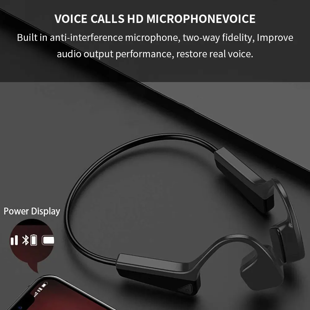 Bone Conduction Headphones V11 Bluetooth 5.0 Wireless Earhook Earphones Sports Waterproof Headset Handsfree Call For Running
Bone Conduction Headphones V11 Bluetooth 5.0 Wireless Earhook Earphones Sports Waterproof Headset Handsfree Call For Running