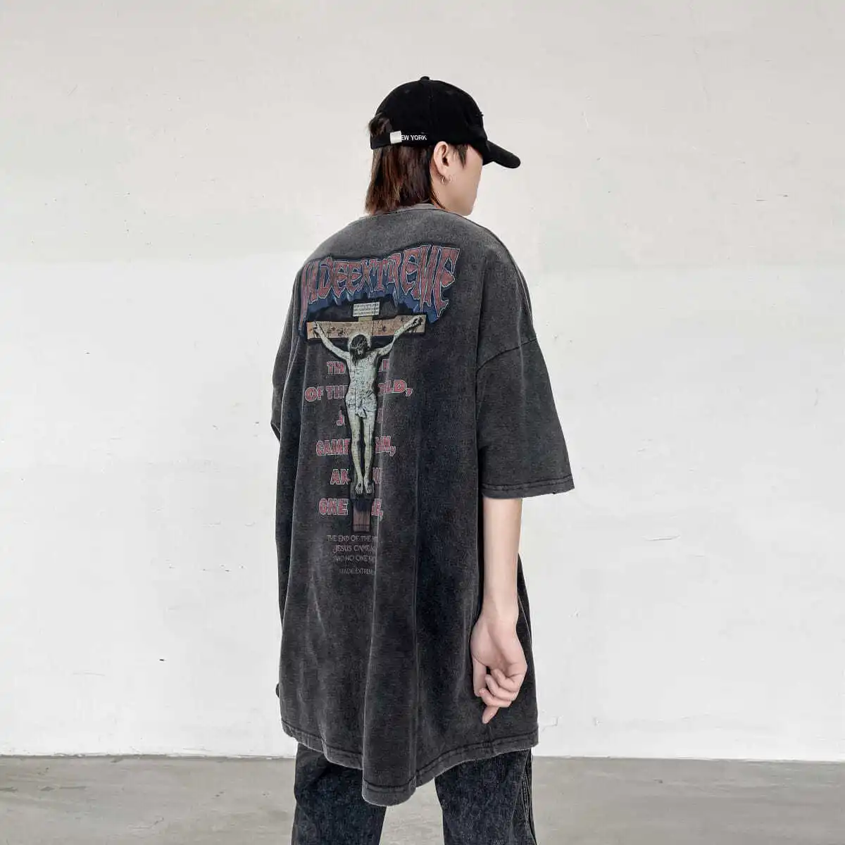 Mralmost Old Wash High Street Dark Jesus Print European And American Retro T-Shirt Short Sleeve Fashion Brand Top Groot Befree
Mralmost Old Wash High Street Dark Jesus Print European And American Retro T-Shirt Short Sleeve Fashion Brand Top Groot Befree