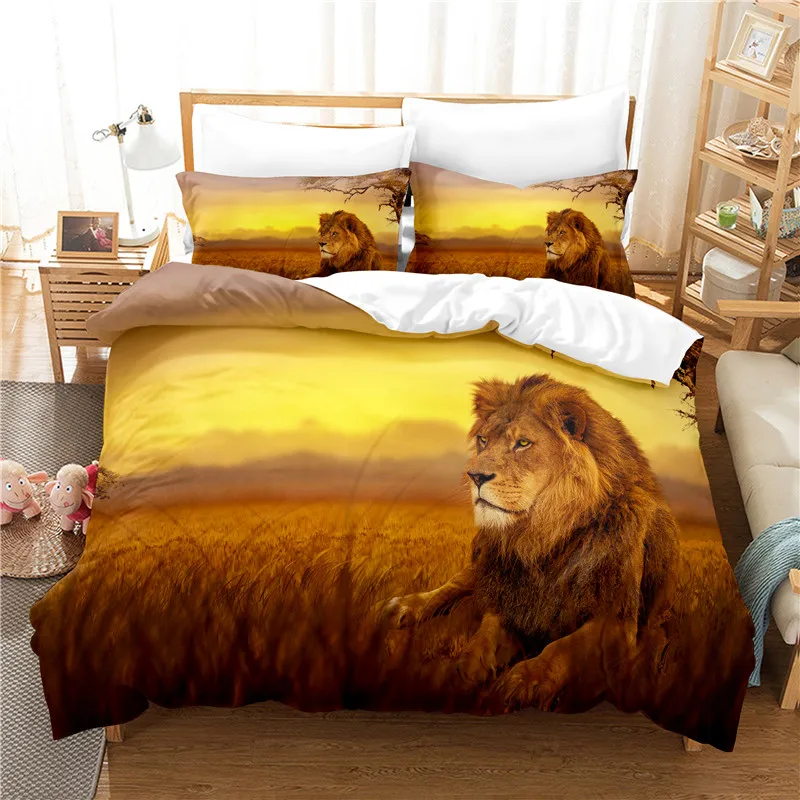 Lion Bedding Set Duvet Cover Set 3d Bedding Digital Printing Bed Linen Queen Size Bedding Set Fashion Design
Lion Bedding Set Duvet Cover Set 3d Bedding Digital Printing Bed Linen Queen Size Bedding Set Fashion Design