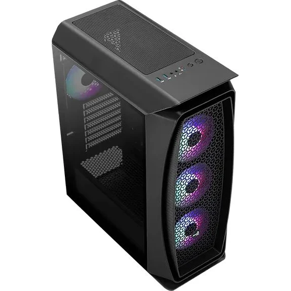 Корпус ATX AEROCOOL Aero One Frost-G-BK-v1 Midi-Tower без БП черный | Компьютеры и офис