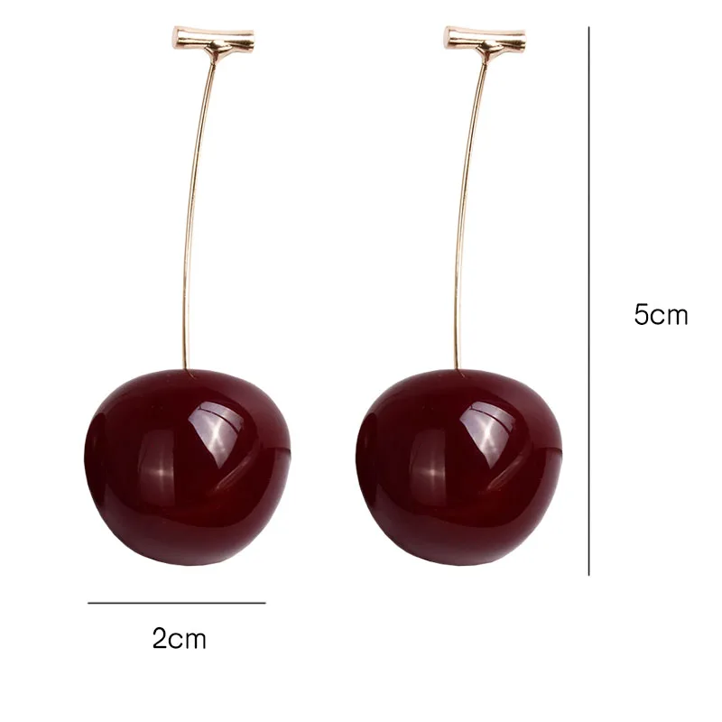 New European and American Fruit Fashion Long Ear Nail Temperament Cherry Cherry Earrings Lady Earrings
New European and American Fruit Fashion Long Ear Nail Temperament Cherry Cherry Earrings Lady Earrings