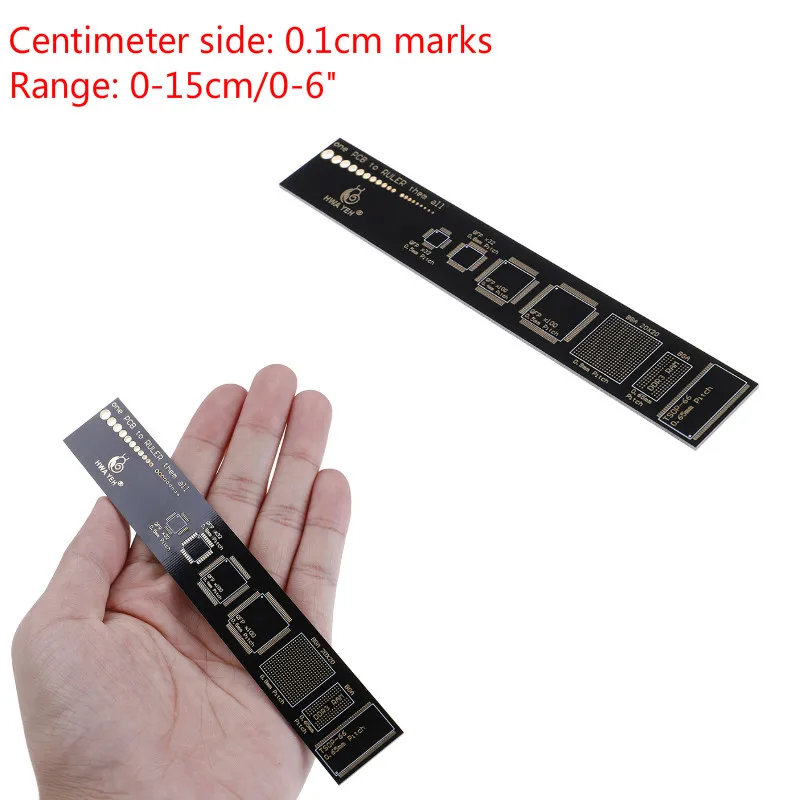 PCB Ruler For Electronic Engineers For Geeks Makers For Arduino Fans PCB Reference Ruler PCB Packaging Units 
PCB Ruler For Electronic Engineers For Geeks Makers For Arduino Fans PCB Reference Ruler PCB Packaging Units