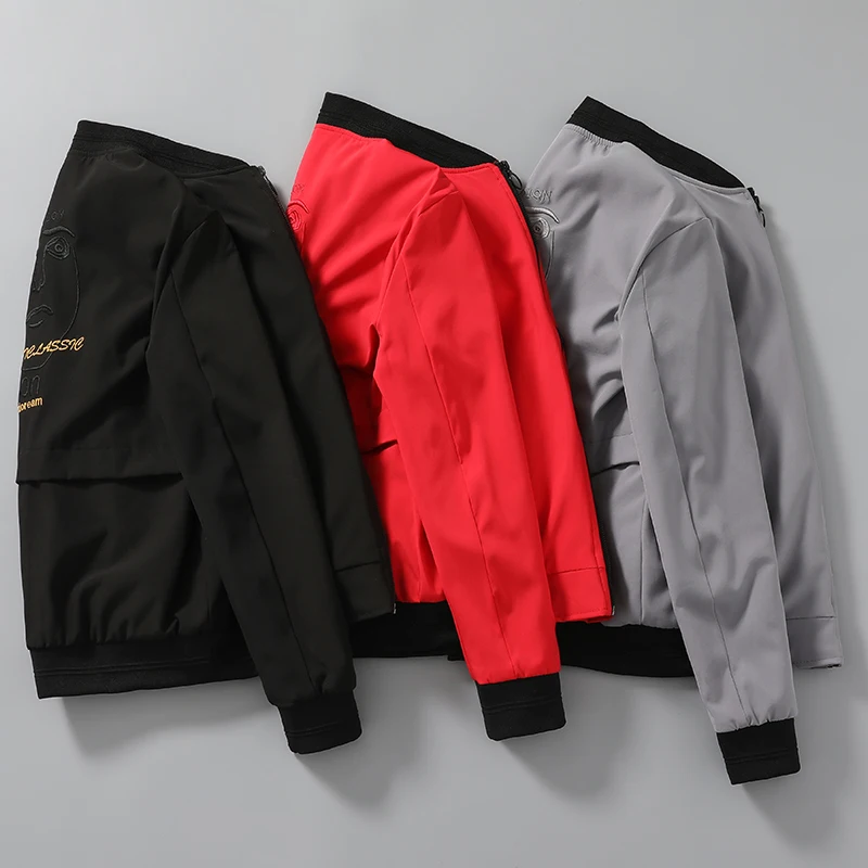 Men's Baseball Jacket Casual 2021 Spring Branded Harajuku Hip Hop College Slim Fit Male Oversize Zipper Stand-Collar Bomber Coat
Men's Baseball Jacket Casual 2021 Spring Branded Harajuku Hip Hop College Slim Fit Male Oversize Zipper Stand-Collar Bomber Coat