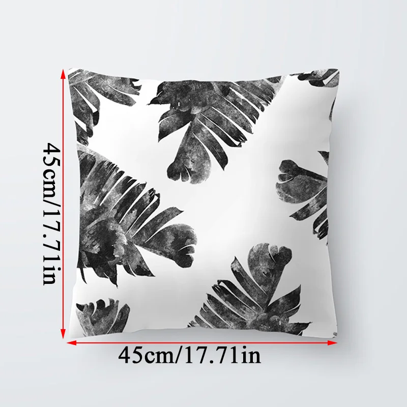 Modern Nordic Home Decoration Tropical Plant Print Cushion Cover Pillowslip Black White Plant Leaves Throw Pillow Case 45*45cm
Modern Nordic Home Decoration Tropical Plant Print Cushion Cover Pillowslip Black White Plant Leaves Throw Pillow Case 45*45cm
