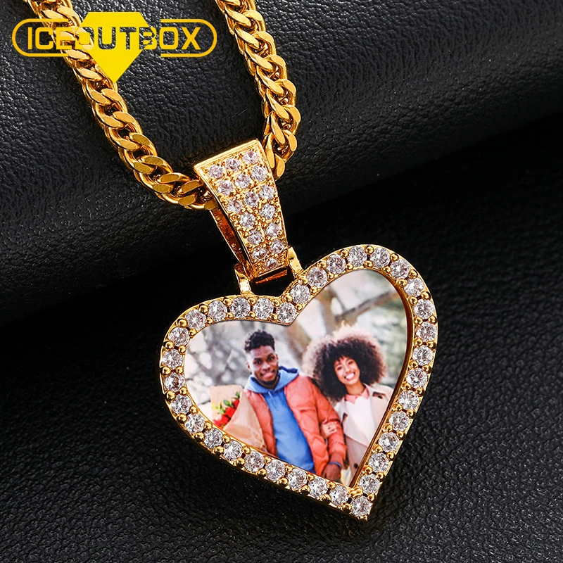 New Custom Photo Heart Memory Medallions Solid Pendant Necklace Hip Hop Women Men Jewelry Personalized Cubic Zircon Chains Gift
New Custom Photo Heart Memory Medallions Solid Pendant Necklace Hip Hop Women Men Jewelry Personalized Cubic Zircon Chains Gift