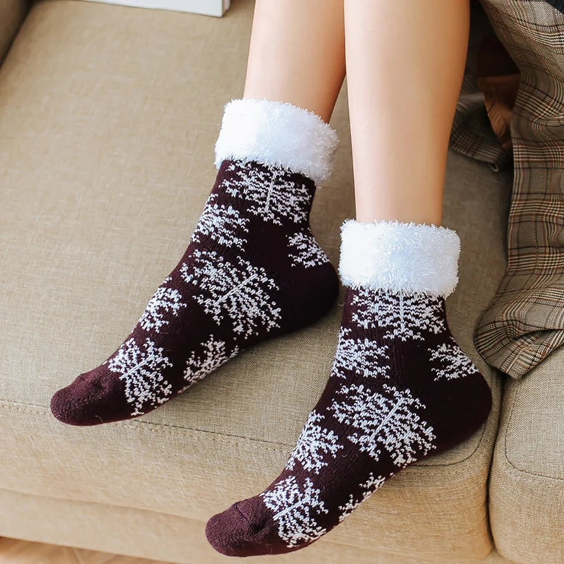 Warm Sock Slippers Women Snowflake Plant Pattern Comfy Fur Slippers Non Slip Unisex Floor Soft Sole Women Slipper Boots
Warm Sock Slippers Women Snowflake Plant Pattern Comfy Fur Slippers Non Slip Unisex Floor Soft Sole Women Slipper Boots