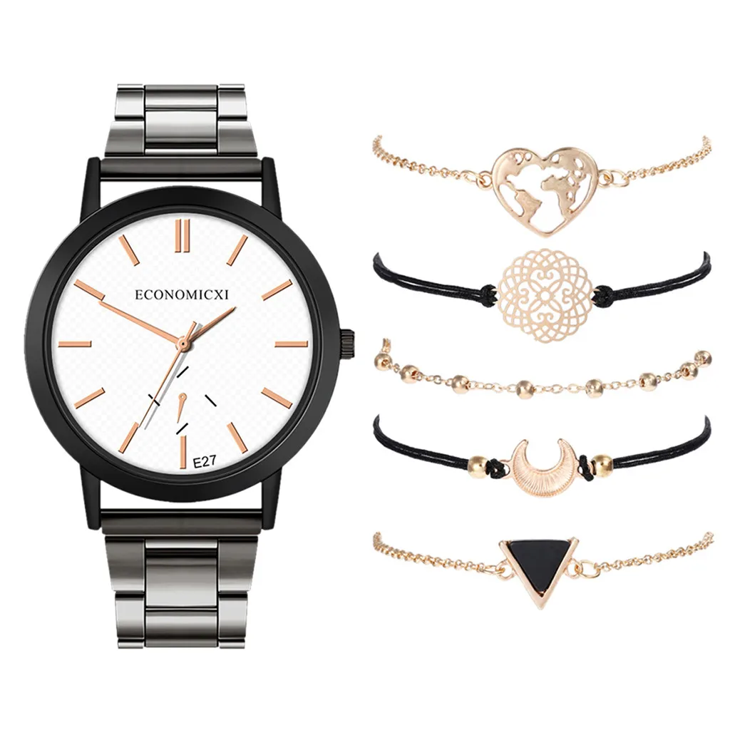 6pcs Set Watch Popular Quartz Women Watches Luxury Bracelet Bells Female Clock Ladies Dress Wristwatch Zegarek Damski For Gift
6pcs Set Watch Popular Quartz Women Watches Luxury Bracelet Bells Female Clock Ladies Dress Wristwatch Zegarek Damski For Gift