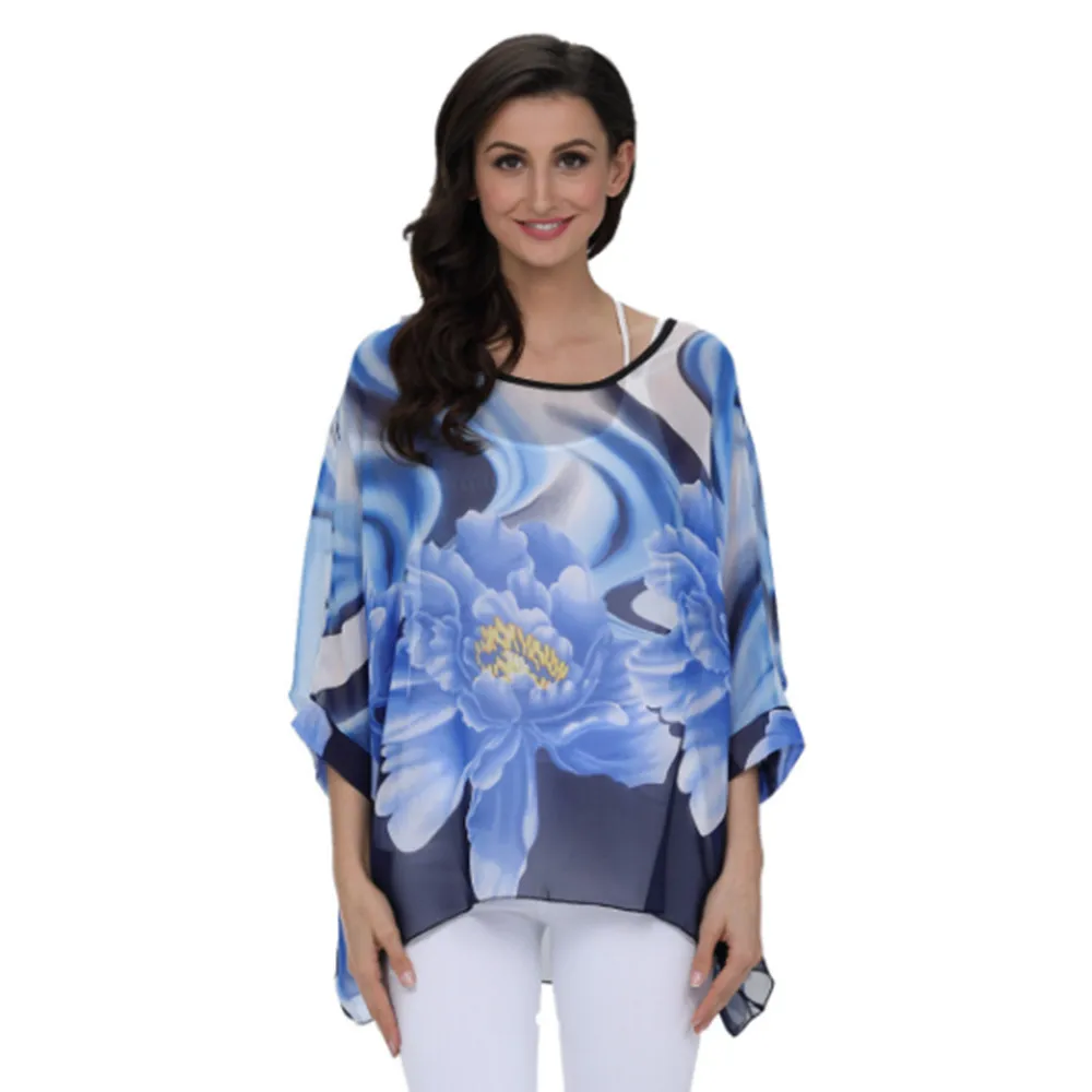32 styles Fashion Woman Batwing Sleeve Chiffon Flower Shirt Bohemian Oversized smock Blouse YF351
32 styles Fashion Woman Batwing Sleeve Chiffon Flower Shirt Bohemian Oversized smock Blouse YF351