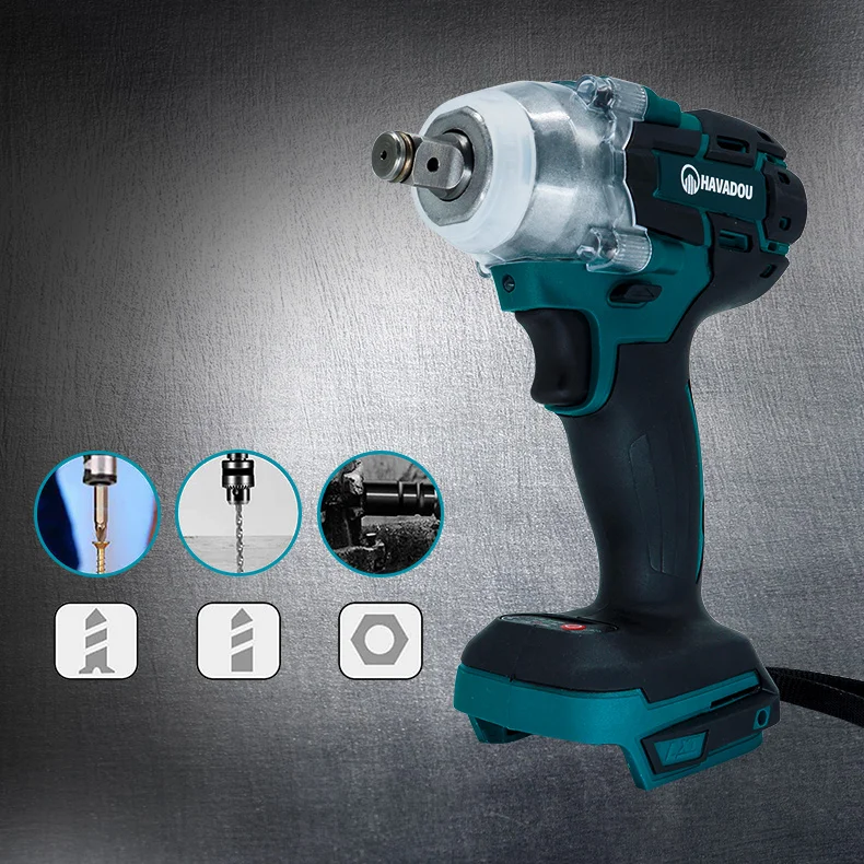HAVADOU 21V Electric Brushless Impact Wrench Drill Rechargeable1/2 Socket Wrench Power Tool Cordless
HAVADOU 21V Electric Brushless Impact Wrench Drill Rechargeable1/2 Socket Wrench Power Tool Cordless