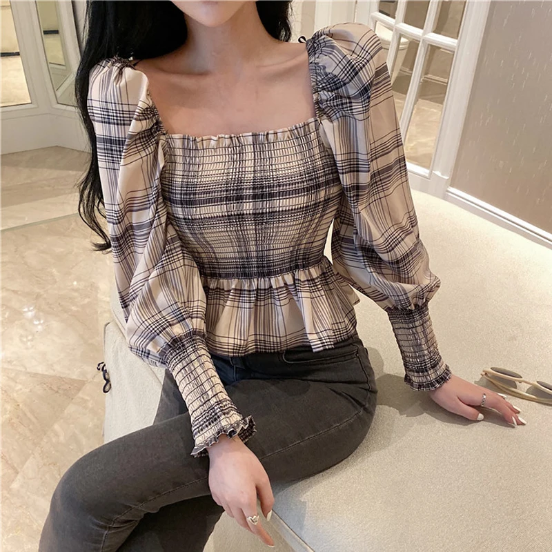 Новая Элегантная полосатая женская блузка Весна Пышное Платье с длинным рукавом квадратный воротник пуловер в Корейском стиле; Детский топ...
Новая Элегантная полосатая женская блузка Весна Пышное Платье с длинным рукавом квадратный воротник пуловер в Корейском стиле; Детский топ...