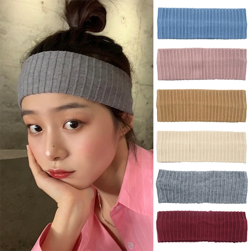 Korean Style Head Wrap Wide Elastic Hair Bands Ribbed Knitted Headbands For Women 1PC Lady Headdress Turban Winter Warm Headband
Korean Style Head Wrap Wide Elastic Hair Bands Ribbed Knitted Headbands For Women 1PC Lady Headdress Turban Winter Warm Headband