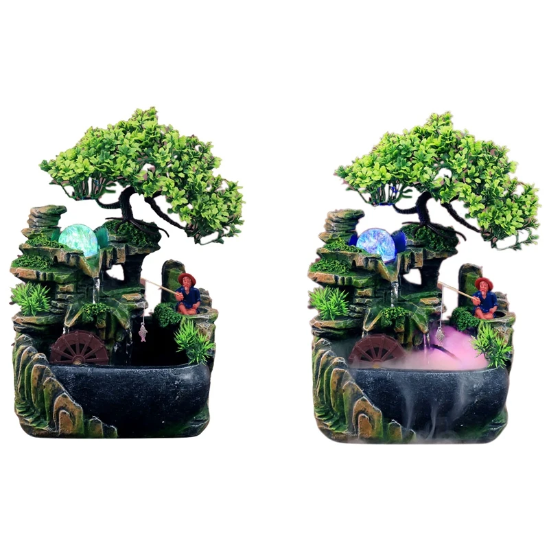 Indoor Resin Rockery Waterfall Feng Shui Flowing Water Fountain Desktop Ornament Office Decor EU Plug
Indoor Resin Rockery Waterfall Feng Shui Flowing Water Fountain Desktop Ornament Office Decor EU Plug