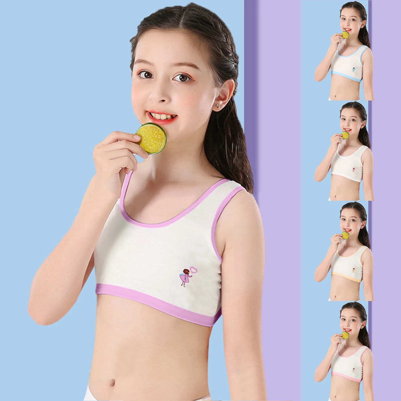 Kids Girls Underwear Cotton Bra Vest Children Underclothes Sport Undies Clothes girls underwear top para niñas de 9 años 50*
Kids Girls Underwear Cotton Bra Vest Children Underclothes Sport Undies Clothes girls underwear top para niñas de 9 años 50*