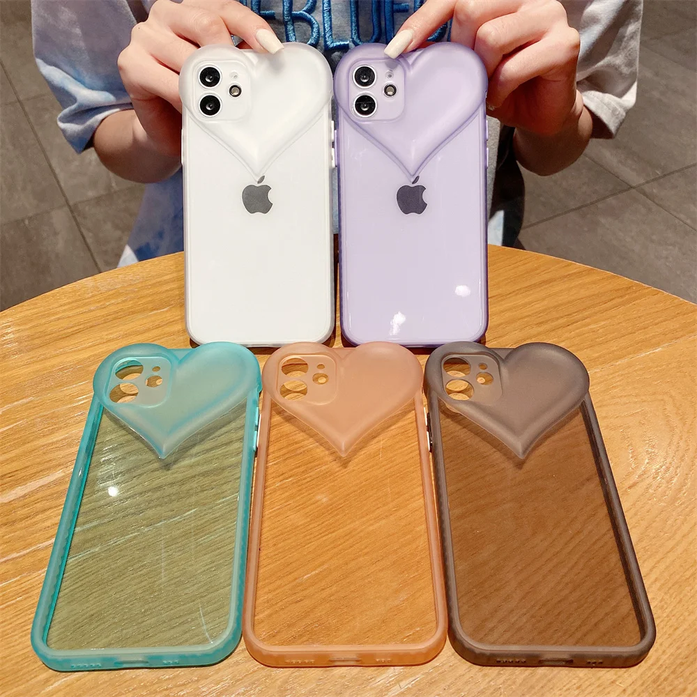 For Iphone 11 Case Clear 3D Big Heart Case Soft SIilicone Tpu Air Shockroof Protect Cover For Iphone 12 Pro Max X Xr 7 8 Plus
For Iphone 11 Case Clear 3D Big Heart Case Soft SIilicone Tpu Air Shockroof Protect Cover For Iphone 12 Pro Max X Xr 7 8 Plus