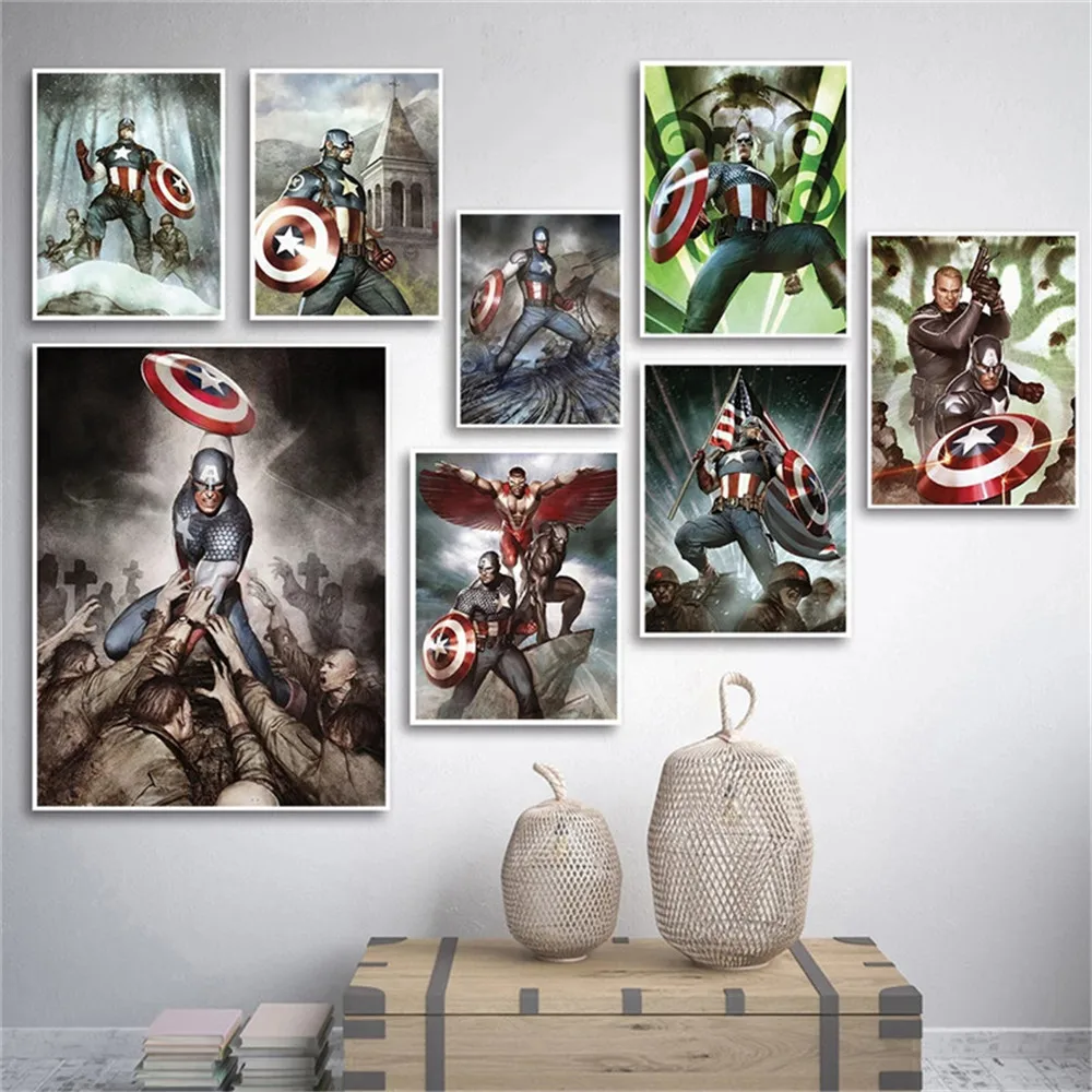Классическая картина из фильма Marvel «мстители», Картина на холсте «Капитан Америка», искусство на стену, картины, декор детской комнаты
Классическая картина из фильма Marvel «мстители», Картина на холсте «Капитан Америка», искусство на стену, картины, декор детской комнаты