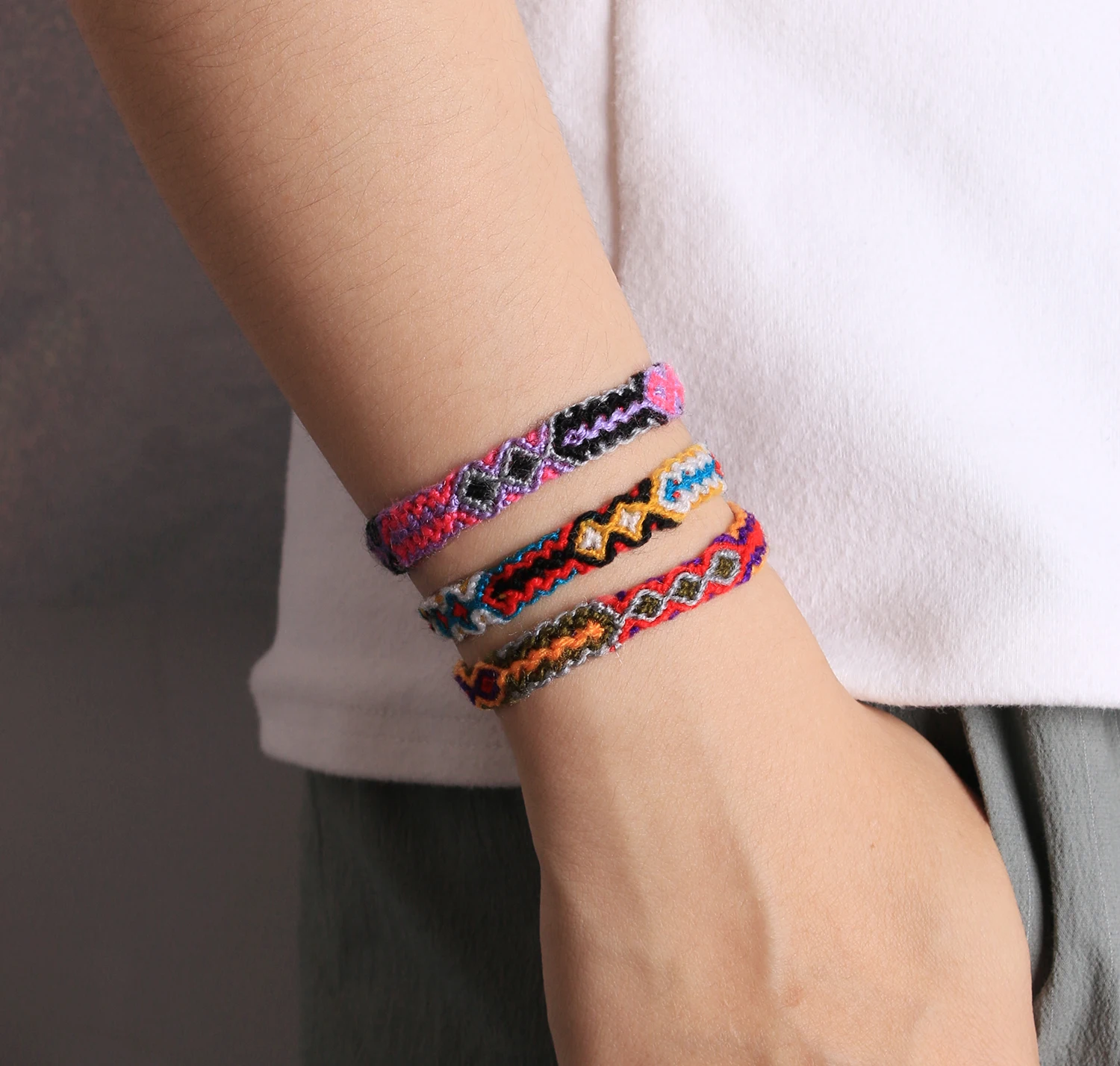 KELITCH 3pcs/set Bracelet Women Handmade Printed Knitted Decorations For Girls Pulseras Mujer Boho Jewelry Rainbow Bracelets
KELITCH 3pcs/set Bracelet Women Handmade Printed Knitted Decorations For Girls Pulseras Mujer Boho Jewelry Rainbow Bracelets