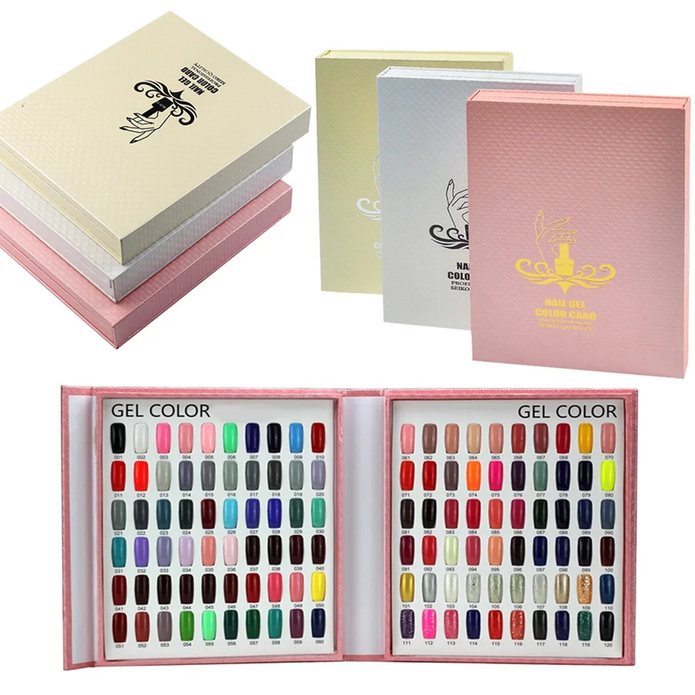 

120 / 216 Colors Nail Art False Tips Gel Varnish Polish Display Book Showing Shelf Card Chart Painting Dedicated Display Board