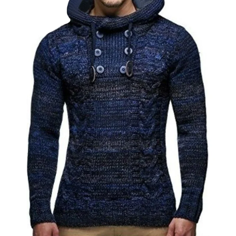 Winter Men Clothing Turtleneck Sweater Casual Knitted Sweater Coat Solid Drawstring Pullover Sweater Men
Winter Men Clothing Turtleneck Sweater Casual Knitted Sweater Coat Solid Drawstring Pullover Sweater Men