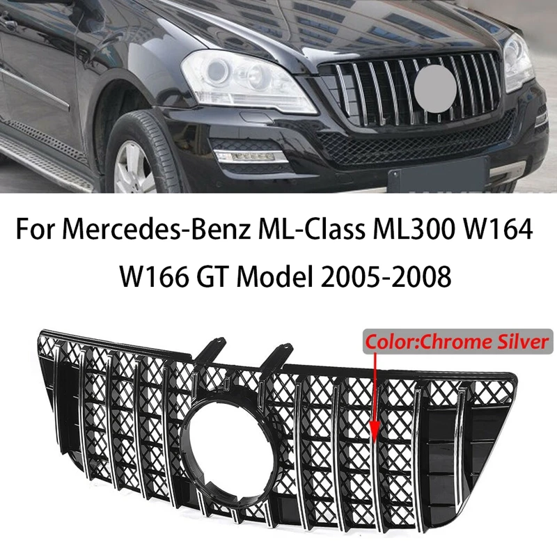 GT Style передний бампер для почек ранняя решетка радиатор гриль для Mercedes Benz ML W164 W166 ML250 ML200 ML300 2005-2008
GT Style передний бампер для почек ранняя решетка радиатор гриль для Mercedes Benz ML W164 W166 ML250 ML200 ML300 2005-2008