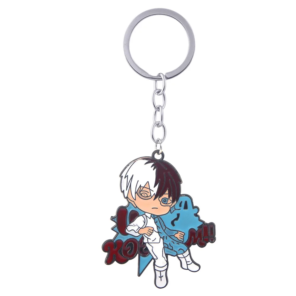 

Wholesale Japanese Anime My Hero Academic Key Chain Accessories Todoroki Shoto Pendant Keychain Keyring for Men Women Cosplay