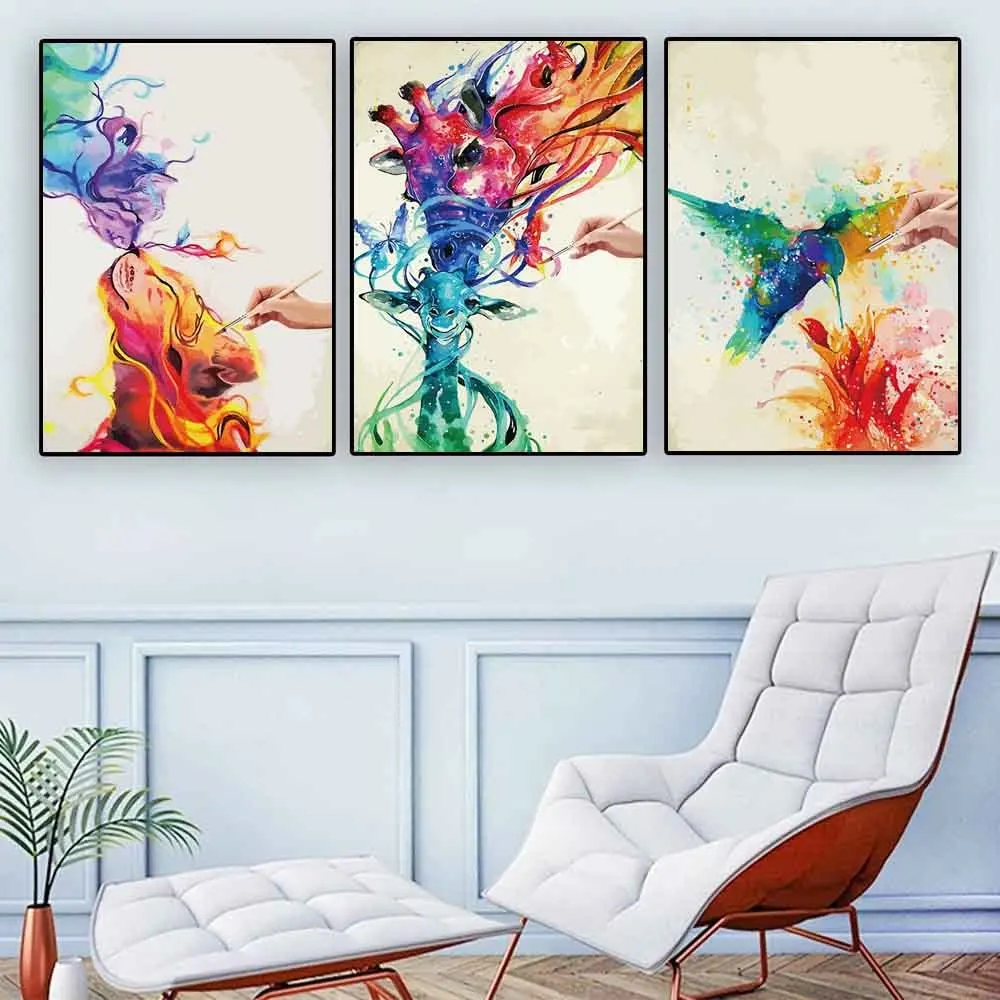 Animal Watercolor Oil Painting Color Elk Abstract Art Canvas Painting Living Room Corridor Office Home Decoration Mural
Animal Watercolor Oil Painting Color Elk Abstract Art Canvas Painting Living Room Corridor Office Home Decoration Mural