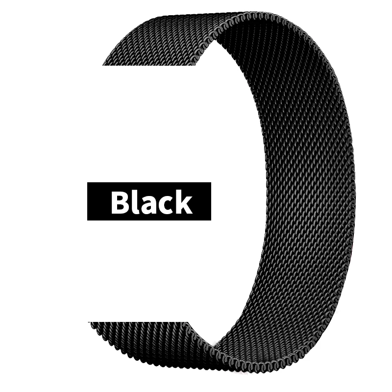 Миланская петля металлический ремешок черный iwatch Band Series 6 4 5 40 44 мм чехол для часов