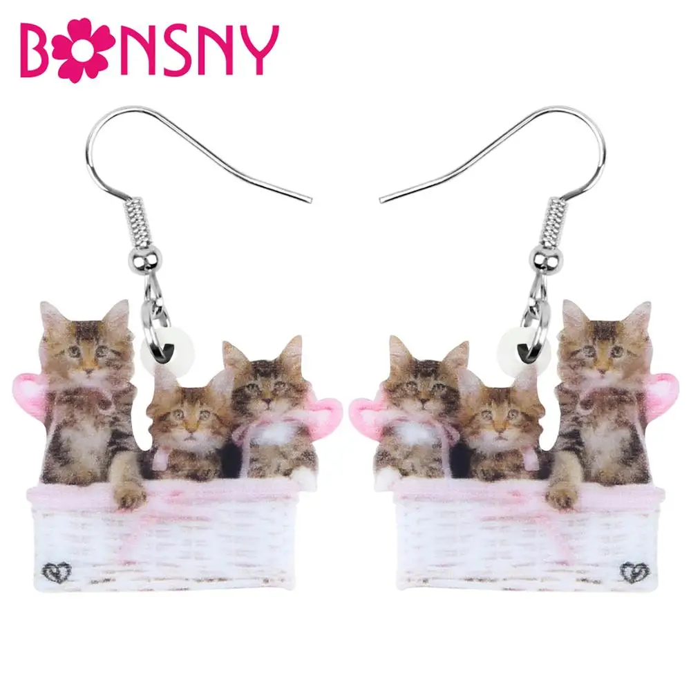 Bonsny Acrylic Valentine's Day Basket Maine Cat Kitten Earrings Animal Drop Dangle Jewelry For Women Girls Teens Decoration Gift
Bonsny Acrylic Valentine's Day Basket Maine Cat Kitten Earrings Animal Drop Dangle Jewelry For Women Girls Teens Decoration Gift
