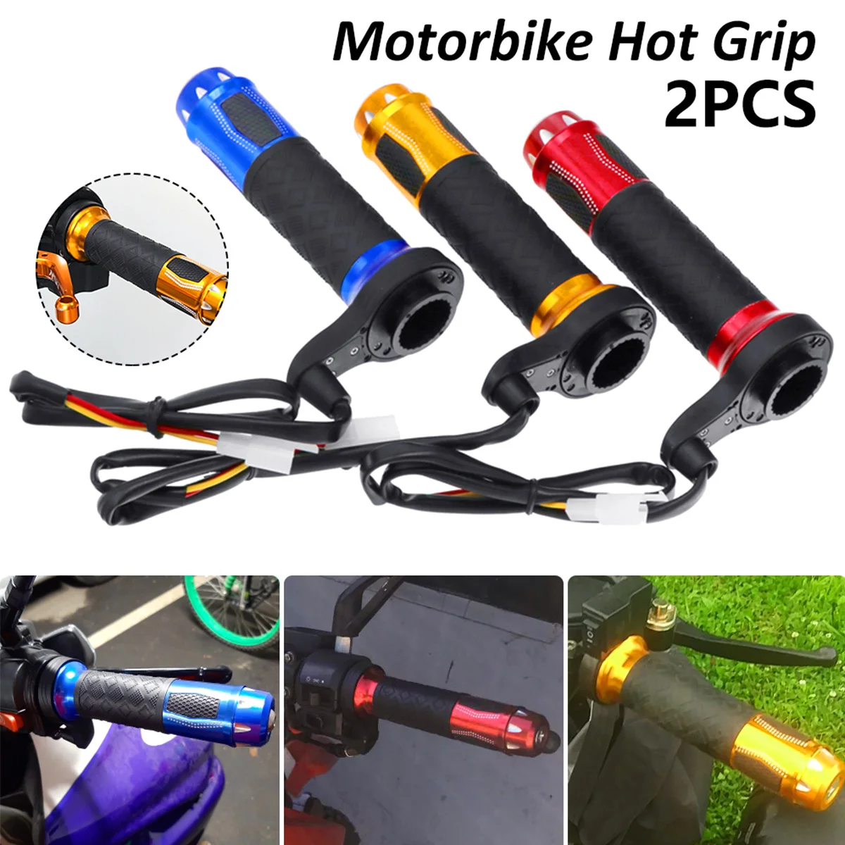 2Pcs Universal Motorcycle Heated Handlebar Grips 22mm Adjustable Power(12W-25W) Electric Heated Hand Grips Motorbike Handlebar
2Pcs Universal Motorcycle Heated Handlebar Grips 22mm Adjustable Power(12W-25W) Electric Heated Hand Grips Motorbike Handlebar