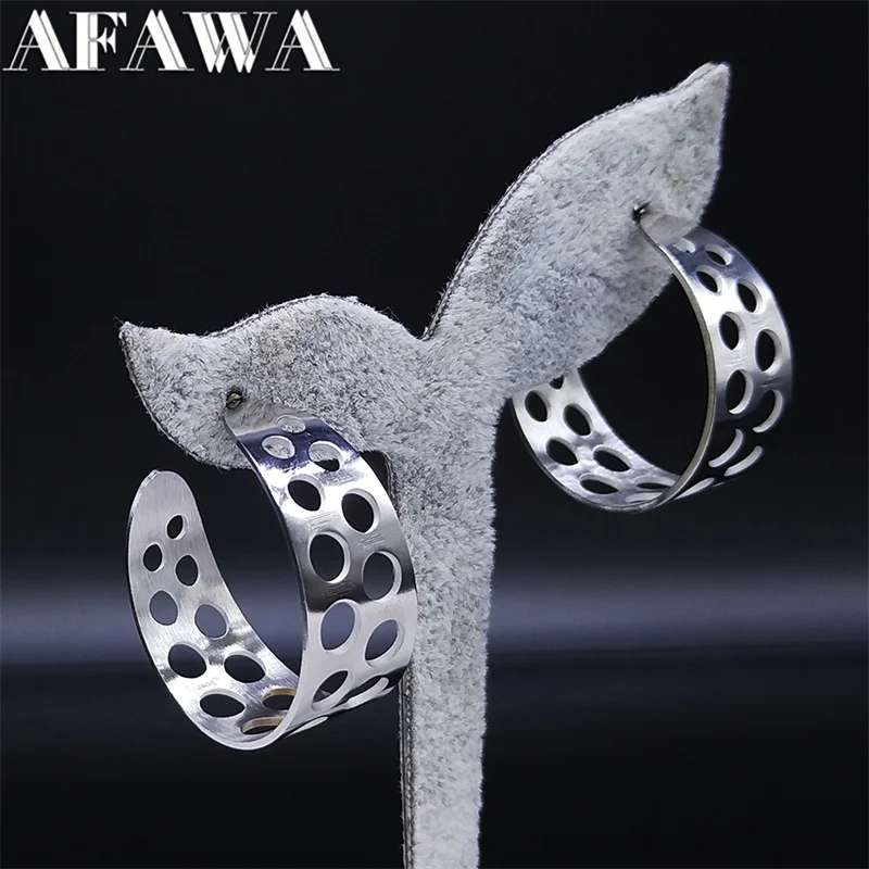Fashion Geometry Round Stainless Steel Width Earings Silver Color Round Earrings for Women Jewery pendientes mujer E9508S01
Fashion Geometry Round Stainless Steel Width Earings Silver Color Round Earrings for Women Jewery pendientes mujer E9508S01