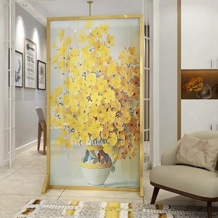 Nordic Stainless Steel Screen, Door Partition, Living Room And Bedroom Shelter, Household Metal Mobile Seat Screen 
Nordic Stainless Steel Screen, Door Partition, Living Room And Bedroom Shelter, Household Metal Mobile Seat Screen