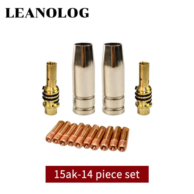 14Pcs 15AK Welding Torch Consumables 0.6mm 0.8mm 1.0mm 1.2mm MIG Torch Gas Nozzle Tip Holder of 15AK MIG MAG Welding Torch
14Pcs 15AK Welding Torch Consumables 0.6mm 0.8mm 1.0mm 1.2mm MIG Torch Gas Nozzle Tip Holder of 15AK MIG MAG Welding Torch