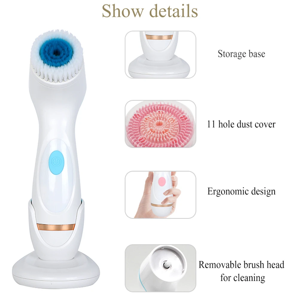 Electric Ultrasonic Face Care Skin Scrubber Vacuum Blackhead Remove Facial Cleaning Beauty Instrument Silicone Cleansing Brush
Electric Ultrasonic Face Care Skin Scrubber Vacuum Blackhead Remove Facial Cleaning Beauty Instrument Silicone Cleansing Brush